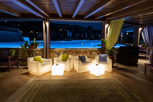 salon extérieur led