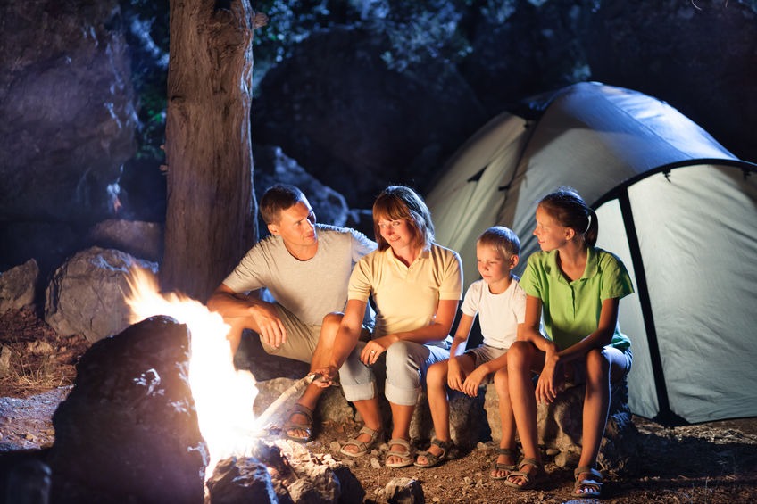 Camping autour du feu